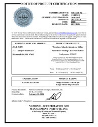 PR CERTIFICATE FL11109 R8 C CAC NI011110-R2
