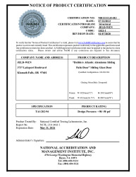 PR CERTIFICATE FL11109 R9 C CAC NI011111.03-R2