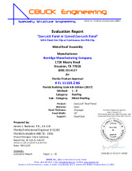 PR Instl Docs FL11159 R6 II 2 ZeeLock 24ga SteelDeck R6 EVALREPORT