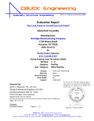 PR Instl Docs FL11159 R7 II 2 ZeeLock 24ga SteelDeck  EVALREPORT