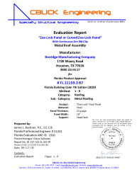 PR Instl Docs FL11159 R7 II 3 ZeeLock 22ga SteelDeck  EVALREPORT