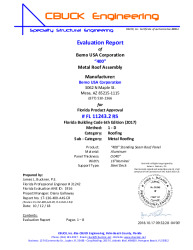 PR Instl Docs FL11243 R5 II 2 400 040AlumOnSteelDeck EVALREPORT