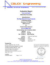PR Instl Docs FL11269 R7 II 1 CeeLock 24ga WoodDeck EVALREPORT
