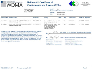PR CERTIFICATE FL11292 R10 C CAC PELLA CCL 411-H-908