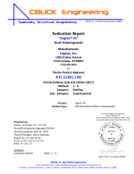PR INSTL DOCS FL11351 R6 II 1 HT UNDERLAYMENT EVALREPORT
