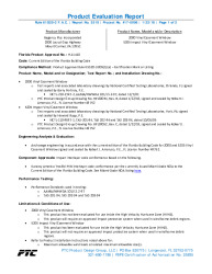 PR TECH DOCS FL11410 R5 AE PERNO2519 REV0 FL11410 2000 5205 CASEMENT SS