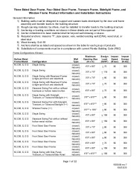 PR Instl Docs FL11537 R8 II Door Frame Product Information and Installation Instructions RD0568 Rev7