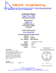 PR Instl Docs FL11752 R3 II 4 S2500 040Alum SteelDeck EVALREPORT