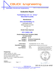 PR Instl Docs FL11815 R5 II 1 21-414.1 EndWallPanel-18Ga-S8S-ER-ds