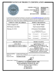 PR CERTIFICATE FL11821 R6 C CAC NI013032.01-R3 700-750 W-TRANSOM FIN