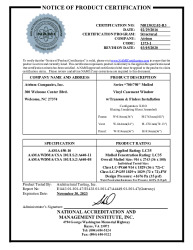 PR CERTIFICATE FL11821 R6 C CAC NI013032.02-R3 700-750 W-TRANSOM FINLESS