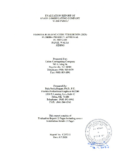 PR Instl Docs FL9557 R5 II EvaluationReportC2372 2
