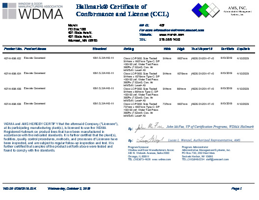 PR CERTIFICATE FL9684 R11 C CAC ELCA CCL