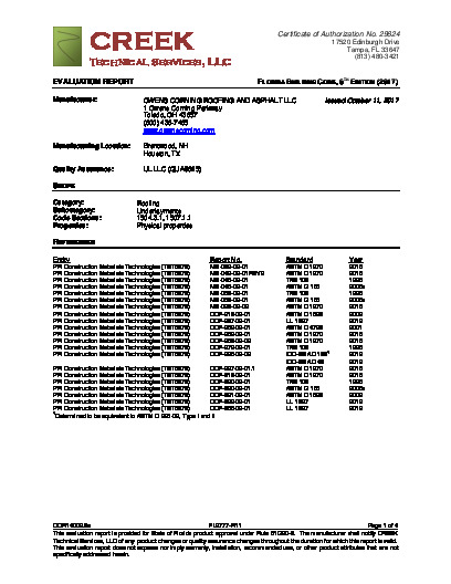 PR Instl Docs FL9777 R11 II OCR14002.8a 2017 FBC Evaluation Report Weatherlock Non-HVHZ