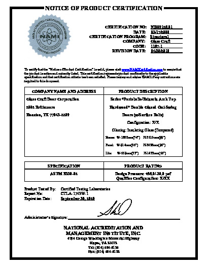 PR CERTIFICATE FL9845 R7 C CAC NI009125.01