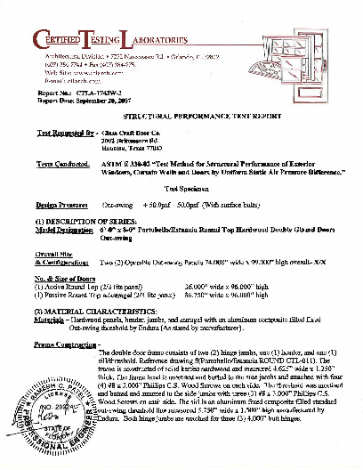 PR INSTL DOCS FL9845 R7 II CTLA 1743W-3-ROUND TOP DOUBLE OS