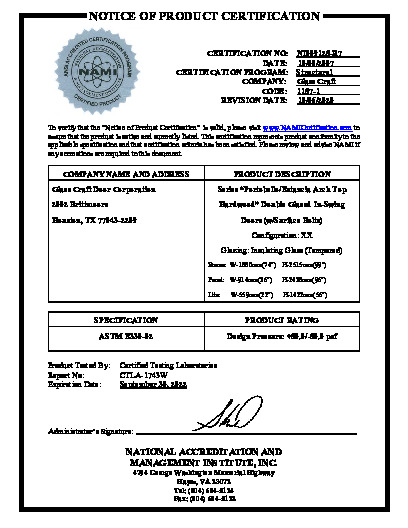 PR CERTIFICATE FL9845 R8 C CAC NI009125-R7