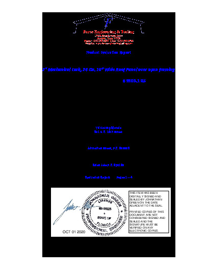 PR Instl Docs FL9903 R5 II FL 9903.1 2 in Mechanical Lock  Structural Roof Panel NON HVHZ sealed