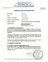 PR TECH DOCS FL11967 R5 AE EASTERN METAL SUPPLY INC PRODUCT EVALUATION REPORT2020 DRWG 20-188