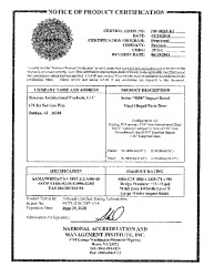 PR CERTIFICATE FL12100 R4 C CAC FL 12100.1 CERTIFICATION NI010243-R2
