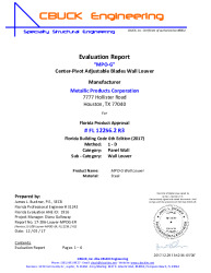 PR Instl Docs FL12256 R3 II 2-Wall Louver-Operable-On-Steel EVALREPORT