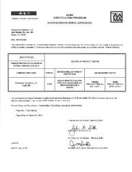 PR CERTIFICATE FL12398 R5 C CAC 400-475 TW TILT SH 6X6 17307