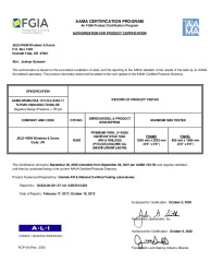 PR CERTIFICATE FL12425 R14 C CAC XO R-PG50 72X80 DP-55 NEW