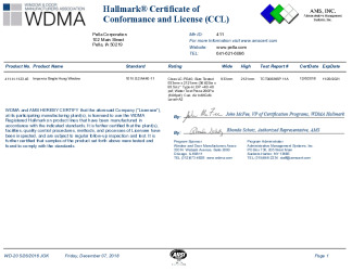 PR CERTIFICATE FL12602 R10 C CAC CCL 411-H-1123.45