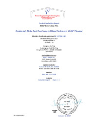 PR Instl Docs FL12725 R3 II 26 Ga. Residential Panel over 1x4 Non HVHZ