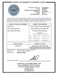 PR CERTIFICATE FL12769 R10 C CAC NI011489-R1 CERTIFICATE