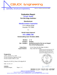 PR Instl Docs FL12805 R5 II 20-297.02 FlatSkirtRidgeVent-12in throat-On24gaSteel-ER-ds