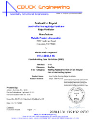 PR Instl Docs FL12805 R5 II 20-297.05 Low Profile RidgeVent-On Steel-ER-ds