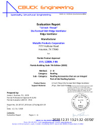 PR Instl Docs FL12805 R5 II 20-297.07 DieFormedSkirtRidgeVent-12in throat-On24gaSteel-ER-ds