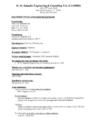 PR TECH DOCS FL12829 R3 AE EVALUATION REPORT WWS-229