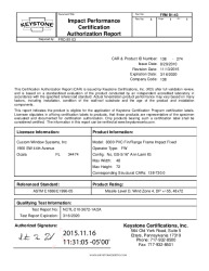 PR CERTIFICATE FL13010 R8 C CAC CAR 138-274E2