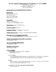 PR TECH DOCS FL13128 R3 AE EVALUATION REPORT WWS-161
