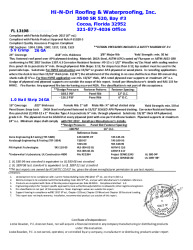 PR INSTL DOCS FL13198 R5 II FL13198 5 V CRIMP- 1.0 NAIL STRIP REPORT AND INSTALL DETAILS