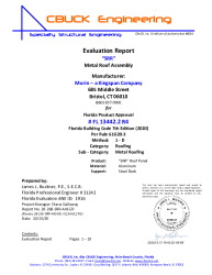 PR Instl Docs FL13442 R4 II 2 SRR AlumOnSteelDeck EVALREPORT