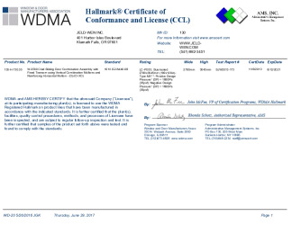 PR CERTIFICATE FL13700 R8 C CAC 130-H-730.05