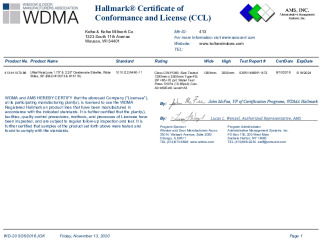 PR CERTIFICATE FL13785 R5 C CAC CCL 13073