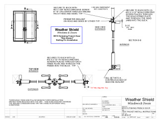 PR Instl Docs FL13947 R9 II 8610 Out-swing French Door with Standard Sill (fin) - NEW  85-2634-07