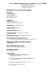 PR TECH DOCS FL14206 R4 AE EVALUATION REPORT WWS-178