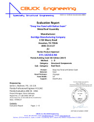 PR TECH DOCS FL14210 R4 AE 6 DEEPVEEBATTENSEAM STEELPURLINS EVALREPORT R4