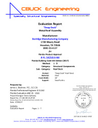 PR Instl Docs FL14210 R4 II 5 DeepDeck SteelPurlins EVALREPORT R4
