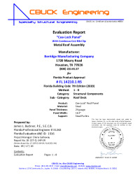 PR Instl Docs FL14210 R5 II 1 CeeLock 24ga SteelPurlins EVALREPORT