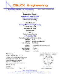 PR Instl Docs FL14210 R5 II 4 ZeeLock 22ga SteelPurlins EVALREPORT