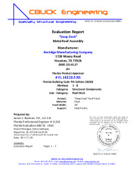 PR Instl Docs FL14210 R5 II 5 DeepDeck SteelPurlins EVALREPORT