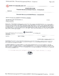 PR TECH DOCS FL14235 R6 AE UL CERTIFICATION STANDARD MOTORS