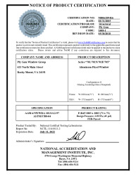 PR CERTIFICATE FL14253 R6 C CAC NI006189-R6