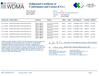 PR CERTIFICATE FL14293 R7 C CAC FL14293.01 IMPACT CCL 411 H 1164.62 67